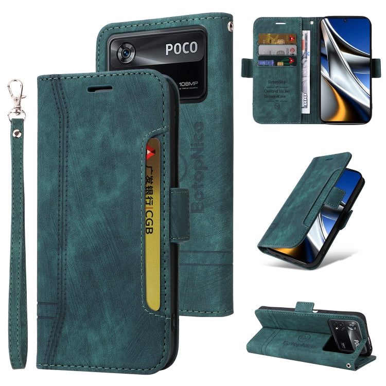 BETOPNICE Dual-side Buckle Leather Phone Case, For Xiaomi Poco M4 Pro 4G, For Xiaomi Poco X3 NFC, For Xiaomi Poco X4 Pro 5G