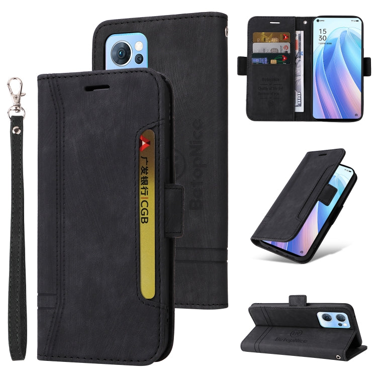BETOPNICE Dual-side Buckle Leather Phone Case, For vivo S12 Pro / V23 Pro 5G, For OPPO Reno 7 5G Global / Find X5 Lite, For Realme C21, For vivo Y76 5G