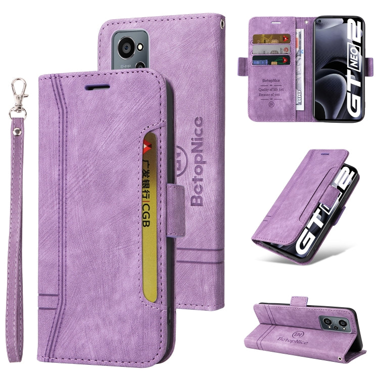 BETOPNICE Dual-side Buckle Leather Phone Case, For vivo S12, For Realme 9i / A96 4G / A76 4G / A36 4G, For OPPO Reno7 / F21 Pro, For Realme GT Neo2 5G CN Version