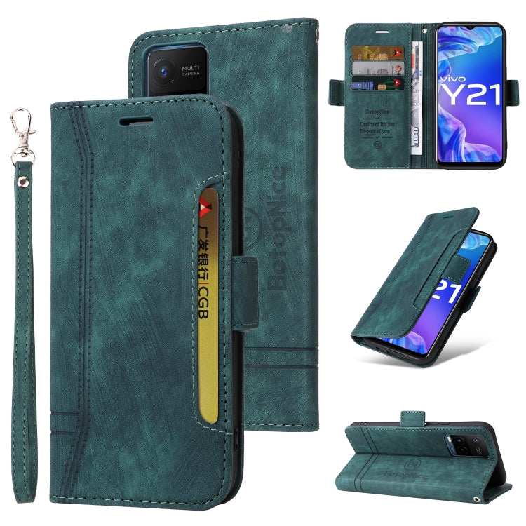 BETOPNICE Dual-side Buckle Leather Phone Case, For vivo Y21 2021, For Realme C15, For Realme 9 Pro, For vivo Y20