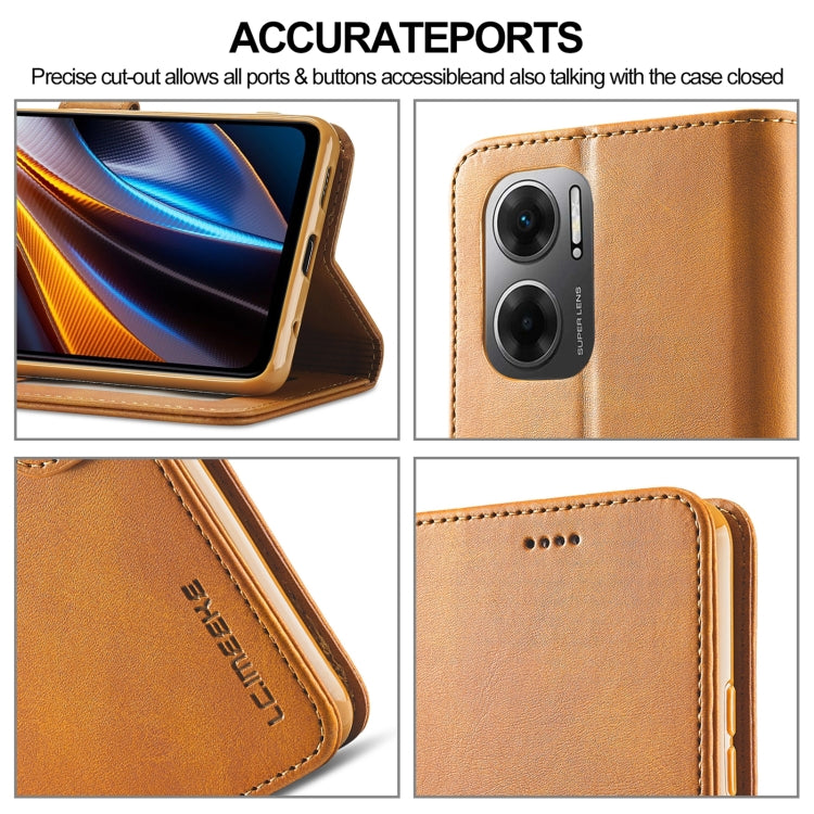 LC.IMEEKE Calf Texture Leather Phone Case, For Xiaomi Redmi 10 5G, For Xiaomi Poco M5, For Xiaomi Poco M4 5G, For Xiaomi Redmi Note 11E 5G