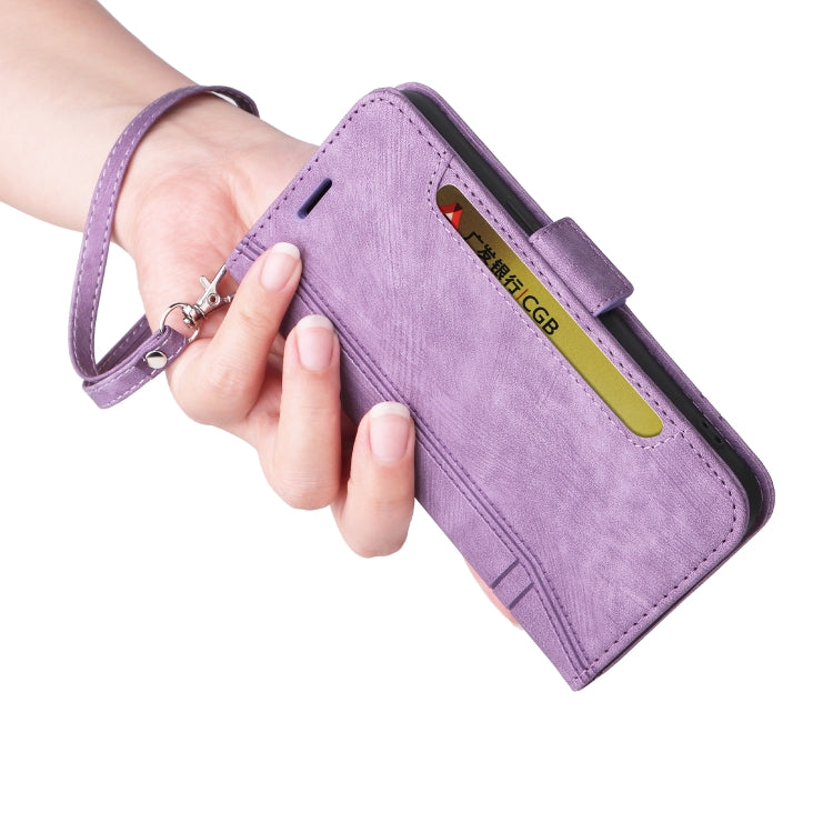 For iPhone 14 Pro Max BETOPNICE Dual-side Buckle Leather Phone Case(Purple)