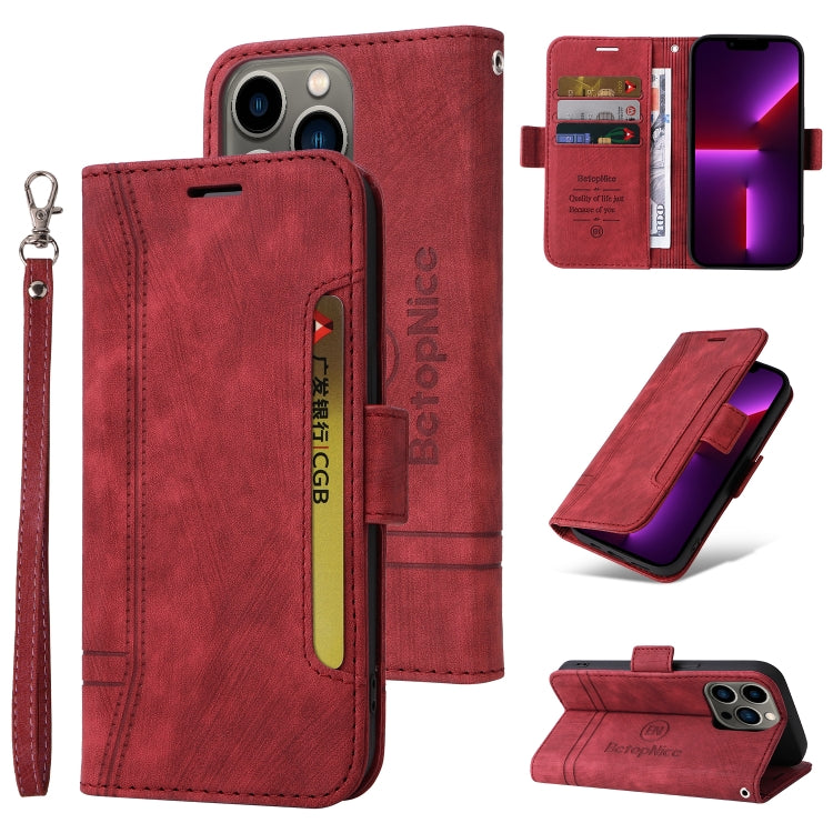 BETOPNICE Dual-side Buckle Leather Phone Case, For iPhone 13 mini, For iPhone 13, For iPhone 13 Pro, For iPhone 13 Pro Max
