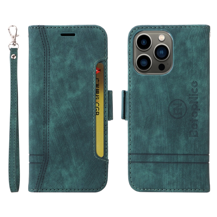 For iPhone 13 Pro BETOPNICE Dual-side Buckle Leather Phone Case(Green)