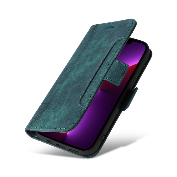 For iPhone 13 Pro BETOPNICE Dual-side Buckle Leather Phone Case(Green)