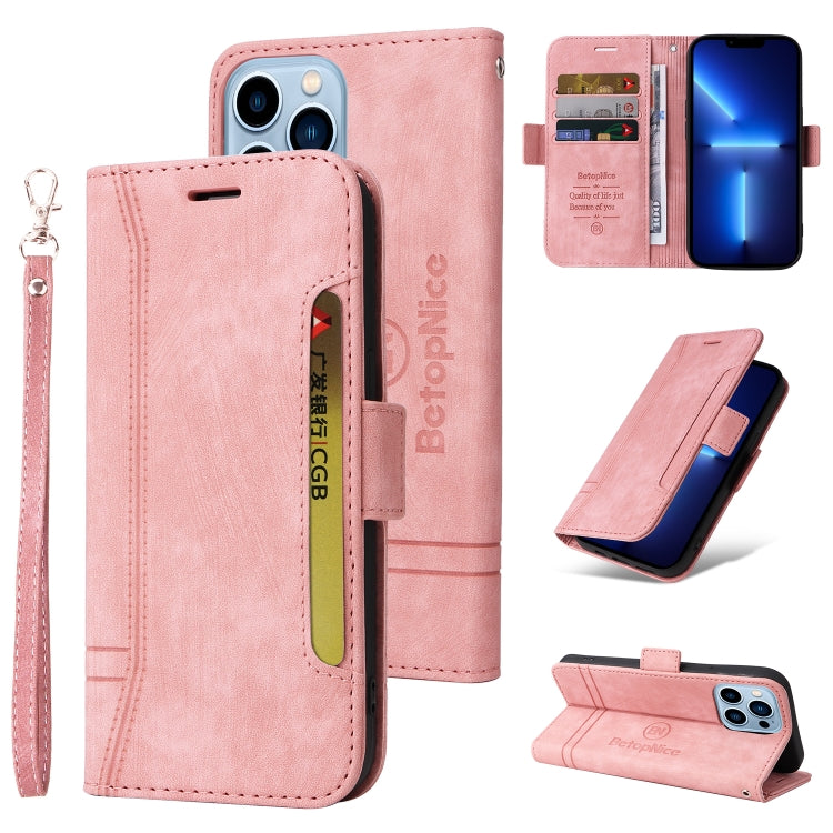 BETOPNICE Dual-side Buckle Leather Phone Case, For iPhone 13 mini, For iPhone 13, For iPhone 13 Pro, For iPhone 13 Pro Max