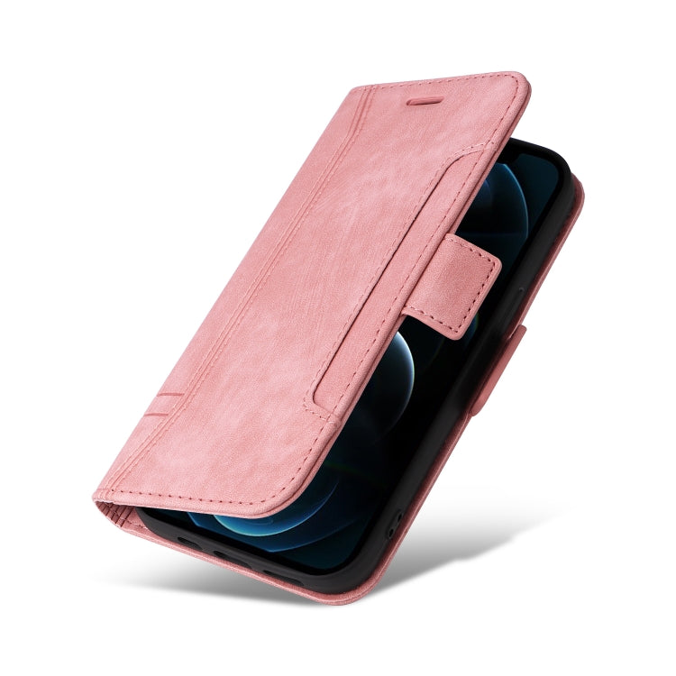 For iPhone 12 mini BETOPNICE Dual-side Buckle Leather Phone Case(Pink)
