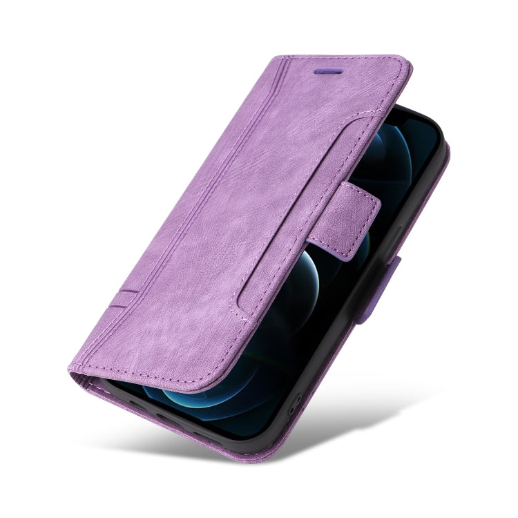 For iPhone 12 mini BETOPNICE Dual-side Buckle Leather Phone Case(Purple)
