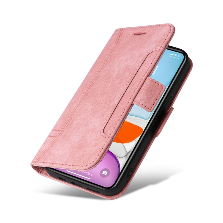 For iPhone 11 BETOPNICE Dual-side Buckle Leather Phone Case(Pink)
