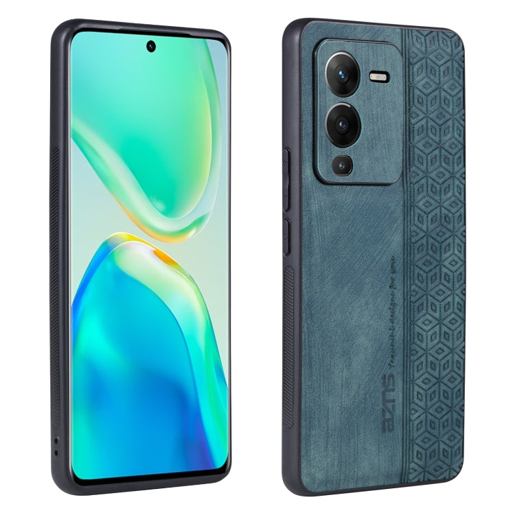 For vivo S15 Pro AZNS 3D Embossed Skin Feel Phone Case(Dark Green)
