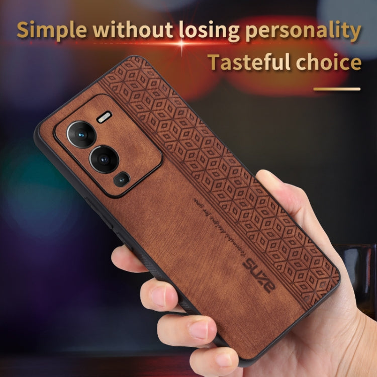 For vivo S15 Pro AZNS 3D Embossed Skin Feel Phone Case(Dark Green)