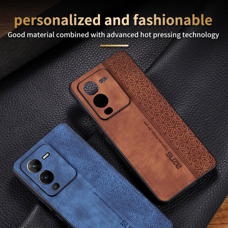 For vivo S15 Pro AZNS 3D Embossed Skin Feel Phone Case(Dark Green)