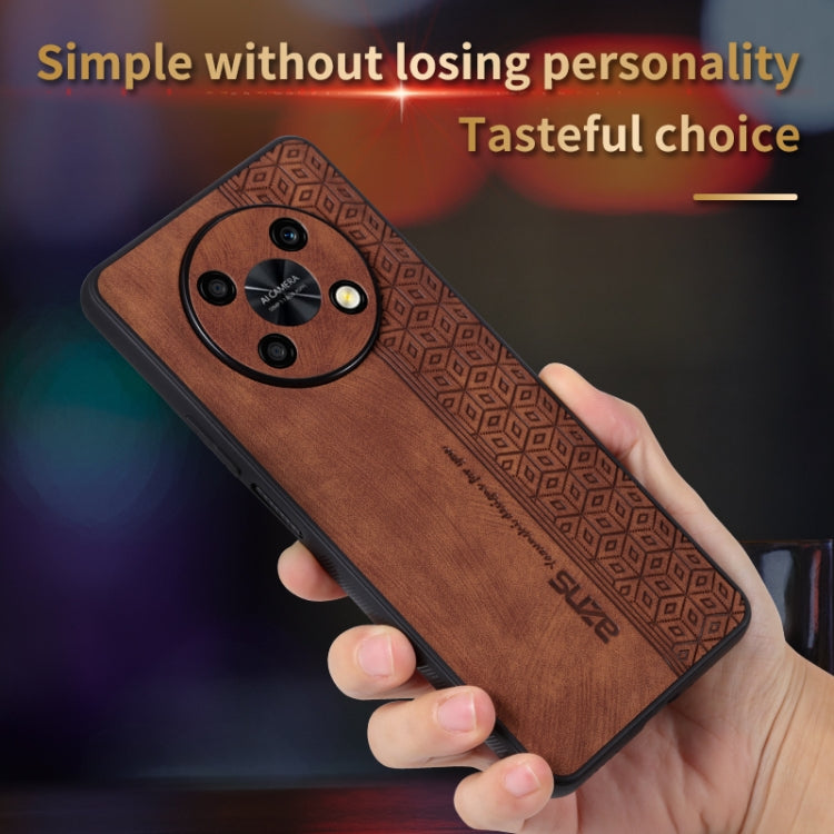 For Huawei Enjoy 50 Pro / nova Y90 AZNS 3D Embossed Skin Feel Phone Case(Black)