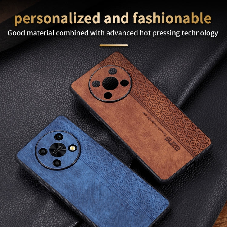 For Huawei Enjoy 50 Pro / nova Y90 AZNS 3D Embossed Skin Feel Phone Case(Black)