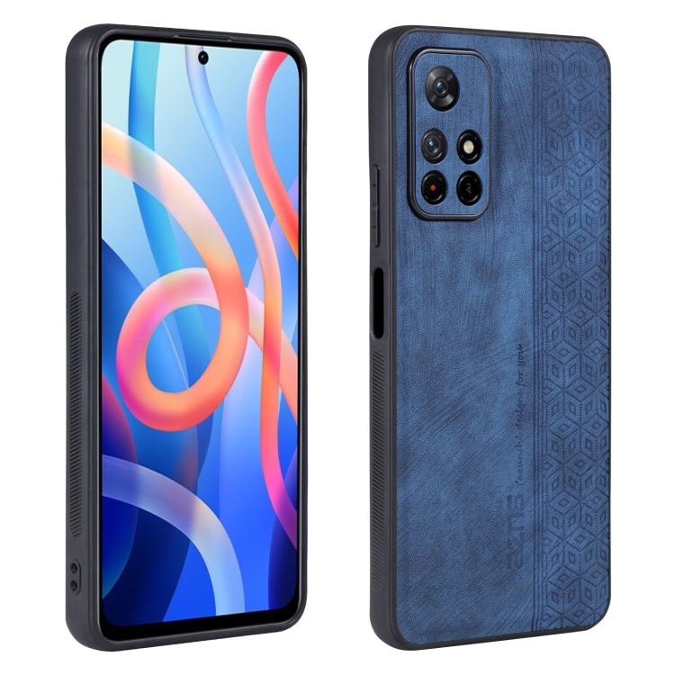 For Xiaomi Redmi Note 11T 5G AZNS 3D Embossed Skin Feel Phone Case(Sapphire Blue)