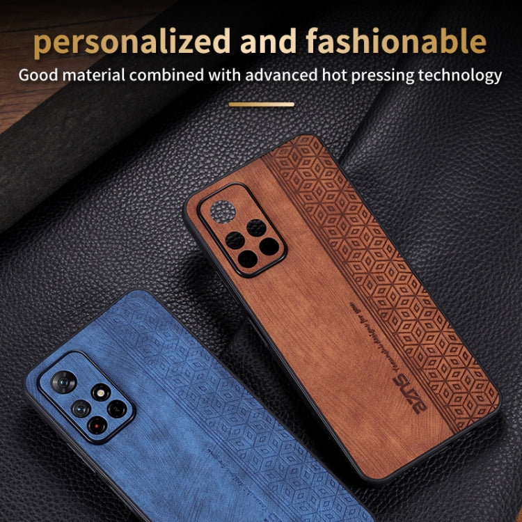For Xiaomi Redmi Note 11T 5G AZNS 3D Embossed Skin Feel Phone Case(Sapphire Blue)