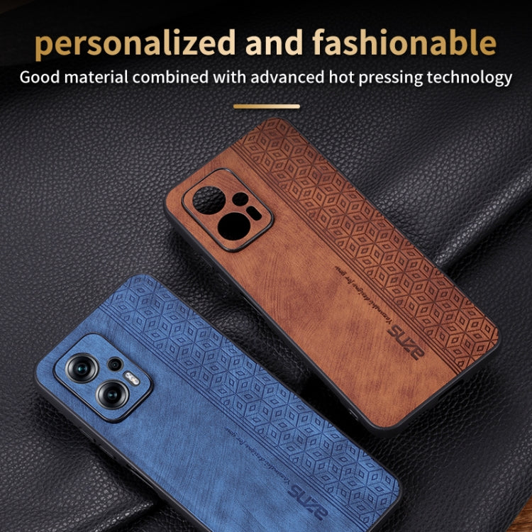 For Xiaomi Redmi Note 11T Pro 5G AZNS 3D Embossed Skin Feel Phone Case(Black)