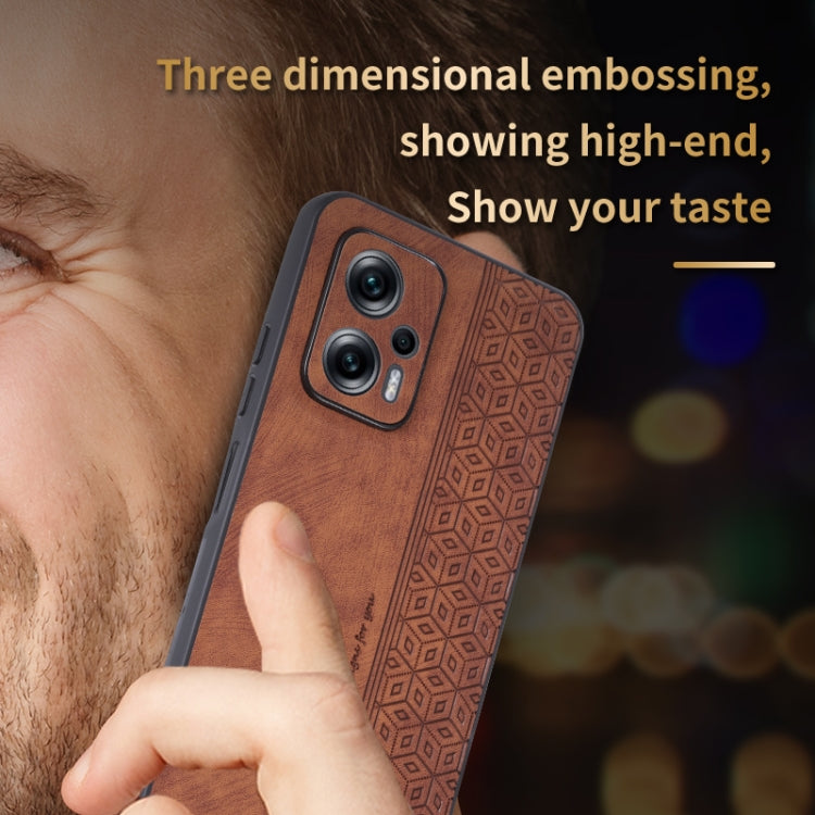 For Xiaomi Redmi Note 11T Pro 5G AZNS 3D Embossed Skin Feel Phone Case(Purple)