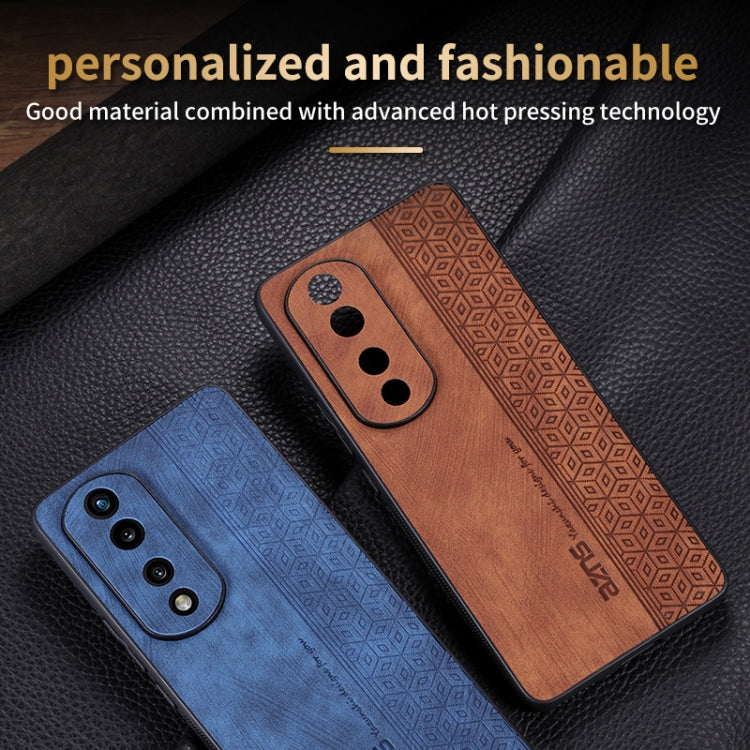 For Honor 70 AZNS 3D Embossed Skin Feel Phone Case(Purple)