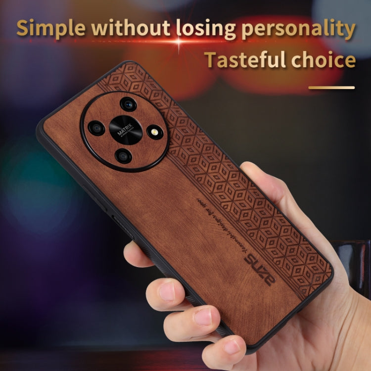 For Honor X30 / X9 AZNS 3D Embossed Skin Feel Phone Case(Dark Green)