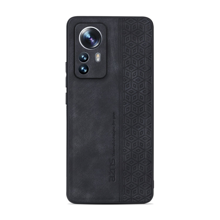 For Xiaomi 12 Lite AZNS 3D Embossed Skin Feel Phone Case(Black)