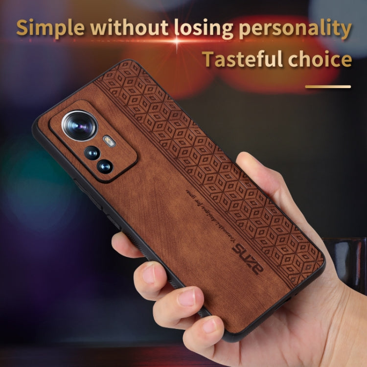 For Xiaomi 12 Lite AZNS 3D Embossed Skin Feel Phone Case(Black)