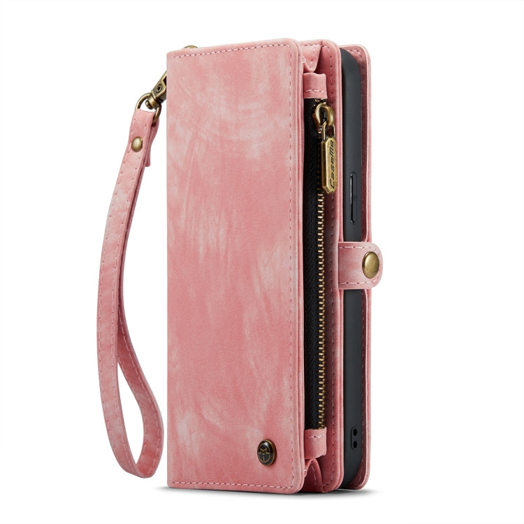 For iPhone 14 CaseMe 008 Detachable Multifunctional Leather Phone Case(Pink)