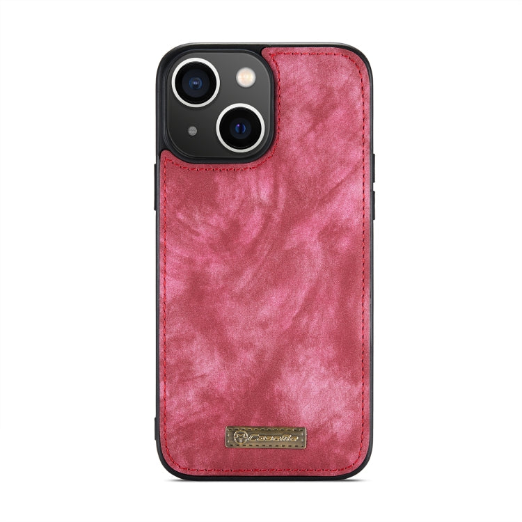 For iPhone 14 Plus CaseMe 008 Detachable Multifunctional Leather Phone Case(Red)