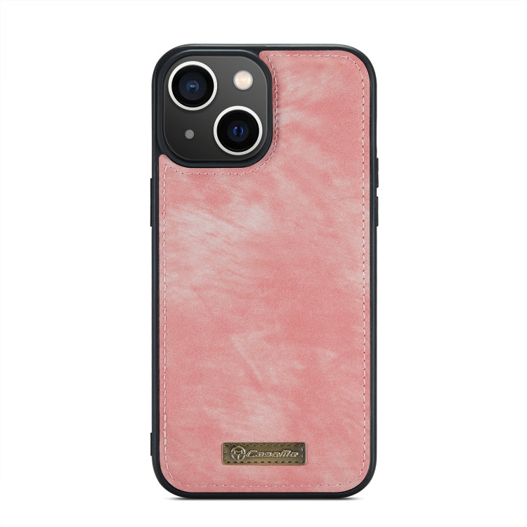 For iPhone 14 Plus CaseMe 008 Detachable Multifunctional Leather Phone Case(Pink)