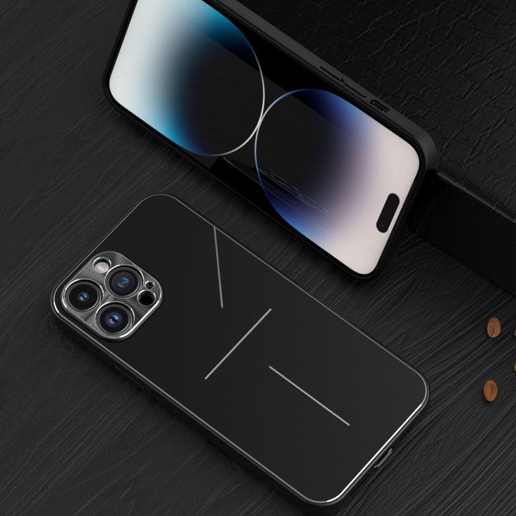 R-JUST RJ52 3-Line Style Metal TPU Shockproof Phone Case, For iPhone 14, For iPhone 14 Plus, For iPhone 14 Pro, For iPhone 14 Pro Max