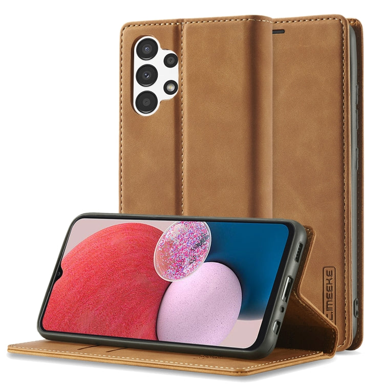 LC.IMEEKE Strong Magnetism Ultra-thin Matte Leather Case, For Samsung Galaxy A13 4G/5G