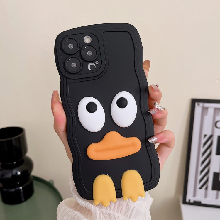 Wave Edge Big Duck Silicone Phone Case with Wristband, For iPhone 11 Pro Max, For iPhone 13 mini