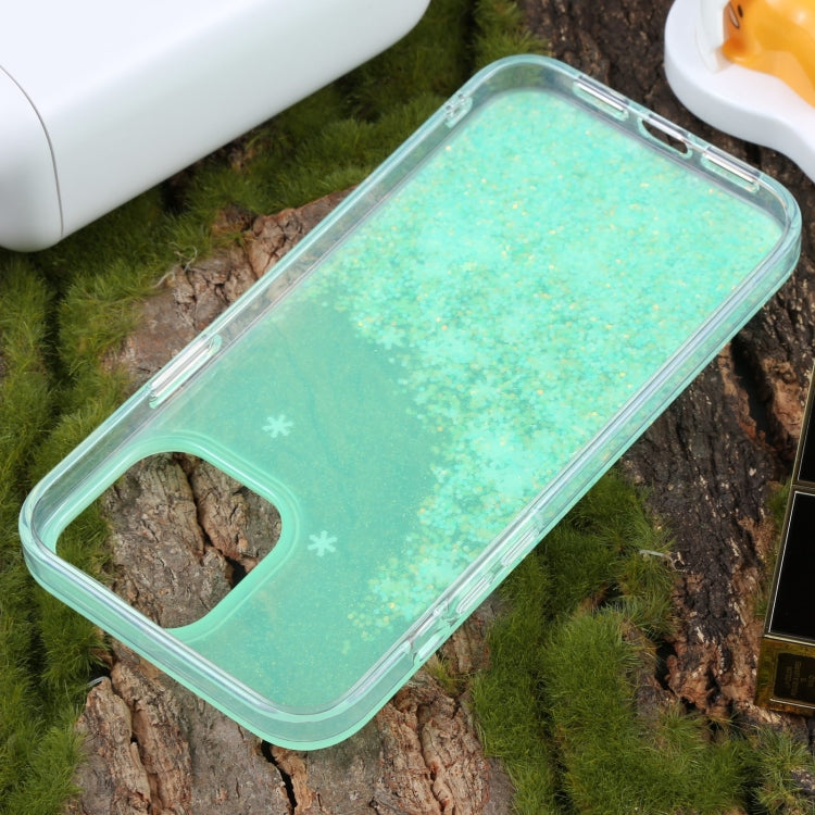 For iPhone 14 Pro Max DFANS DESIGN Snowflake Starlight Shining Phone Case(Green)