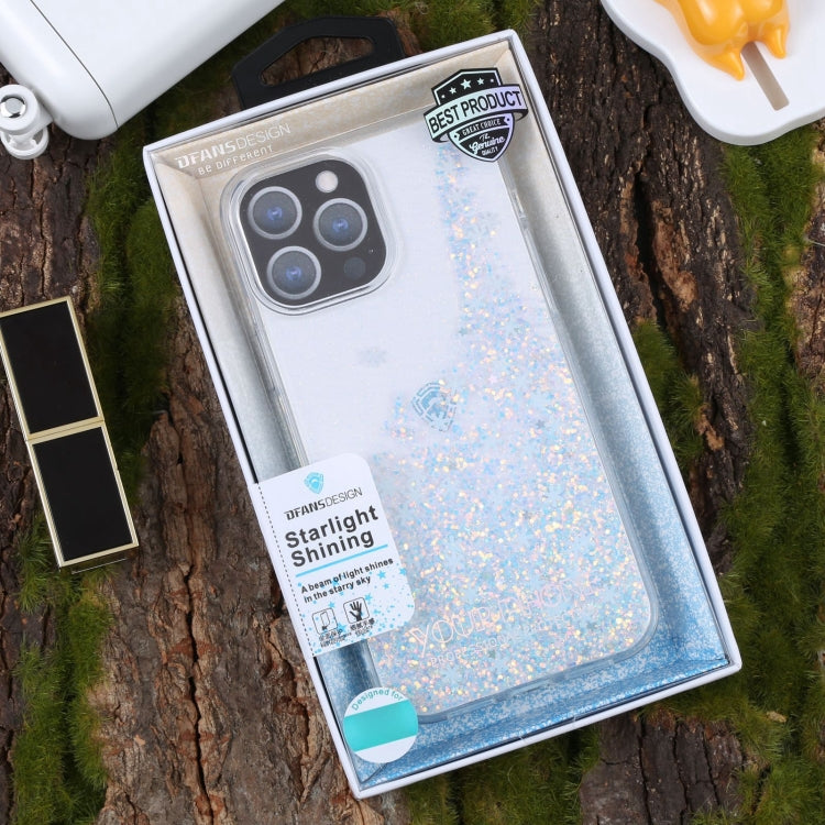 For iPhone 14 Pro DFANS DESIGN Snowflake Starlight Shining Phone Case(White)