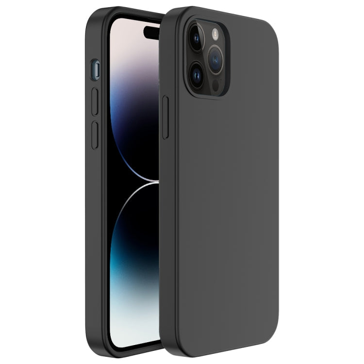 For iPhone 14 Pro Mutural Yuemu Series Liquid Silicone Microfiber Case(Black)