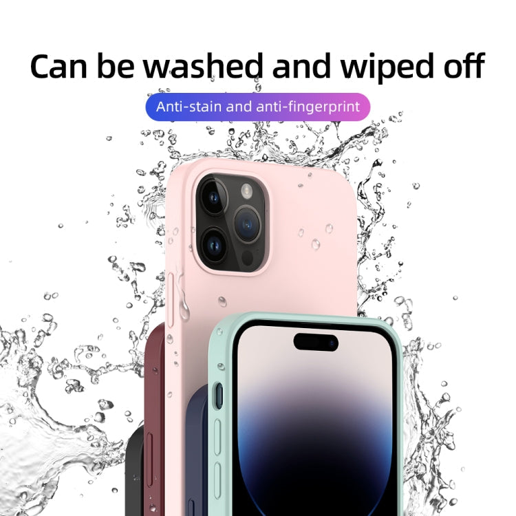 For iPhone 14 Pro Mutural Yuemu Series Liquid Silicone Microfiber Case(Black)