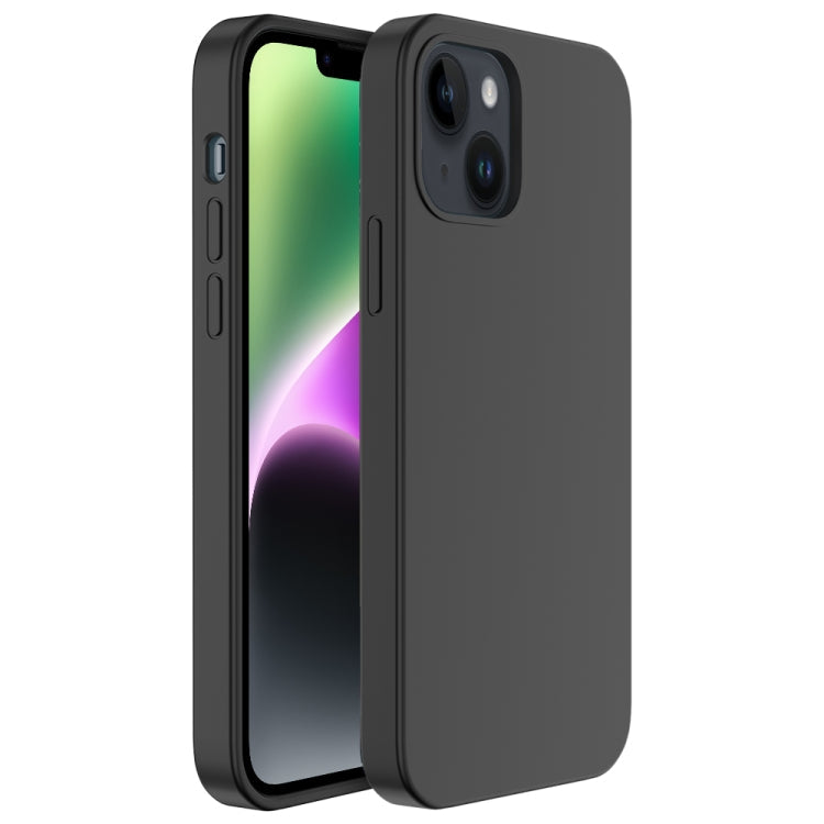 For iPhone 14 Mutural Yuemu Series Liquid Silicone Microfiber Case(Black)