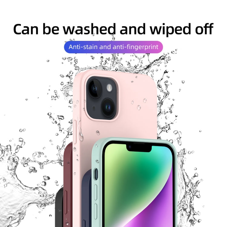 For iPhone 14 Mutural Yuemu Series Liquid Silicone Microfiber Case(Black)