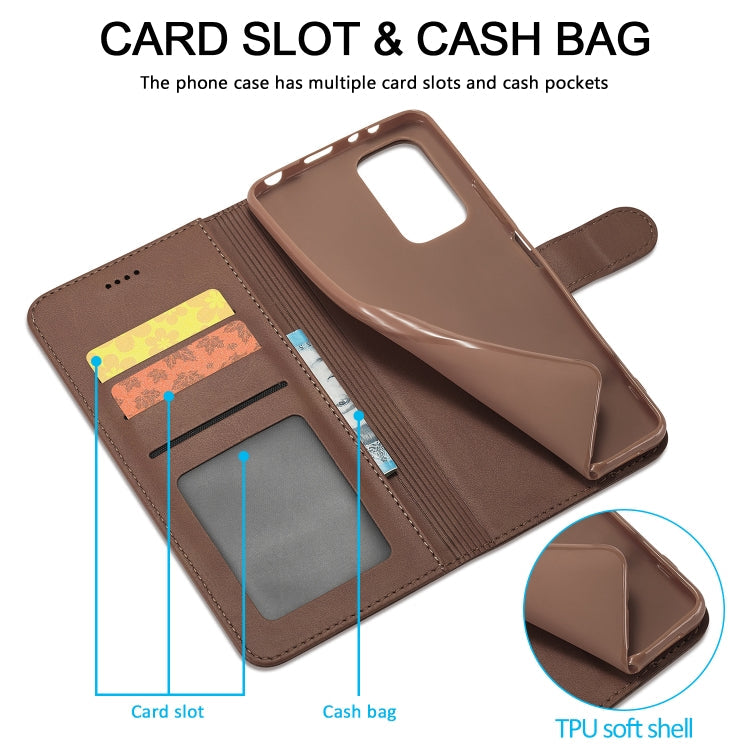 For Xiaomi 12T / 12T Pro LC.IMEEKE Calf Texture Leather Phone Case(Brown)