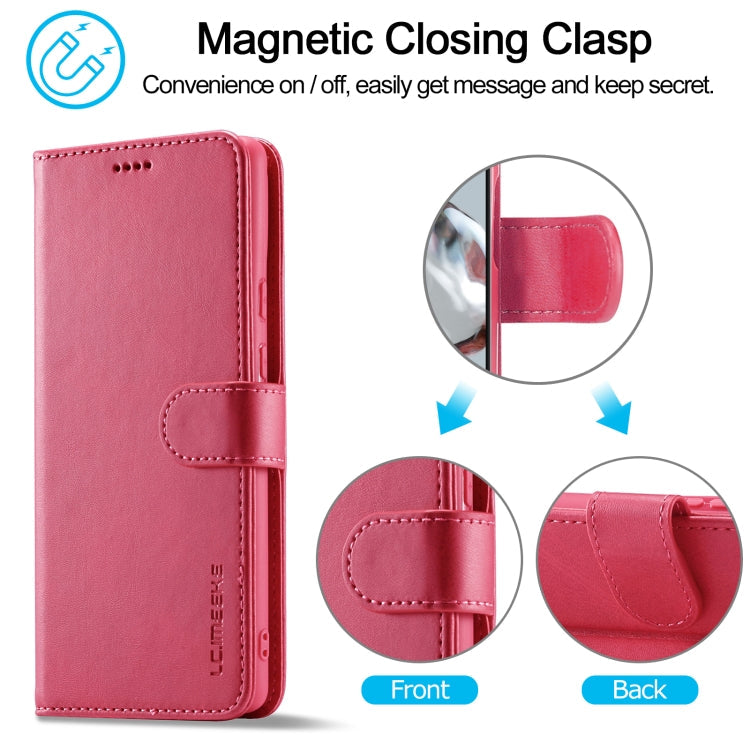 For Xiaomi 12T / 12T Pro LC.IMEEKE Calf Texture Leather Phone Case(Red)