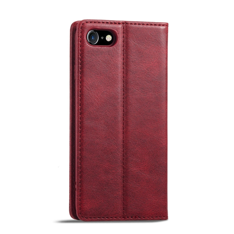 For iPhone SE 2022 / SE 2020 / 8 / 7 LC.IMEEKE RFID Anti-theft Leather Phone Case(Red)