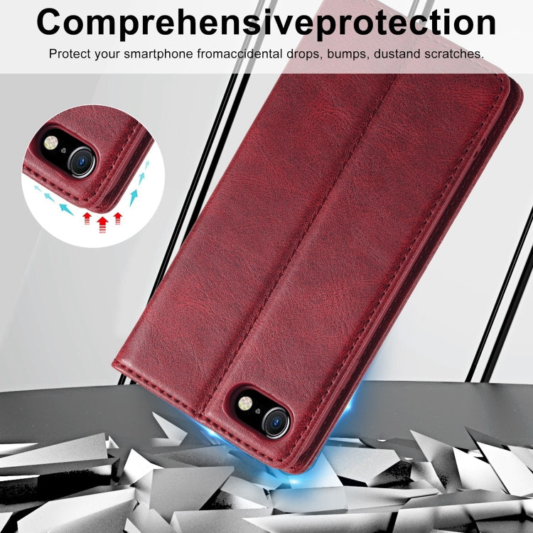 For iPhone SE 2022 / SE 2020 / 8 / 7 LC.IMEEKE RFID Anti-theft Leather Phone Case(Red)