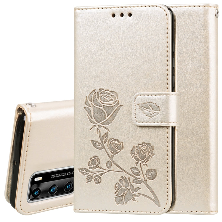 Rose Embossed Horizontal Flip PU Leather Case with Holder & Card Slots & Wallet, For Xiaomi Redmi Note 9 Pro, For Huawei P40, For Huawei P40 Lite, For Huawei P40 Pro