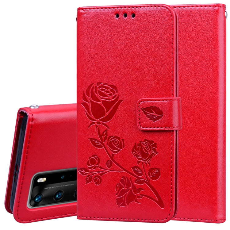 Rose Embossed Horizontal Flip PU Leather Case with Holder & Card Slots & Wallet, For Xiaomi Redmi Note 9 Pro, For Huawei P40, For Huawei P40 Lite, For Huawei P40 Pro