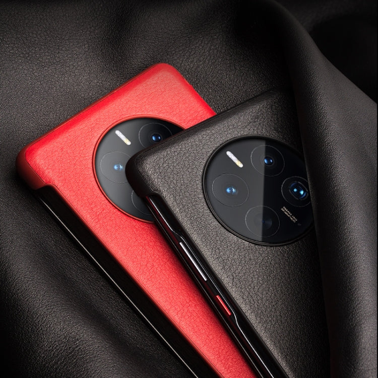 QIALINO Genuine Leather Side Window View Smart Phone Case, For Huawei Mate 50 Pro, For Huawei Mate 50, For Huawei Mate X2, For Huawei P30 Pro, For Huawei P30, For Huawei P50, For Huawei P50 Pro