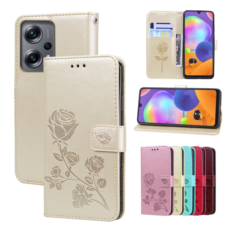 Rose Embossed Flip PU Leather Phone Case, For Xiaomi 12/12X, For Xiaomi 12 Lite, For Xiaomi 12 Pro, For Xiaomi Redmi Note 11T Pro 5G