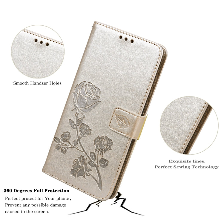 Rose Embossed Flip PU Leather Phone Case, For Xiaomi Poco M4 Pro 4G, For Xiaomi Poco X4 Pro 5G