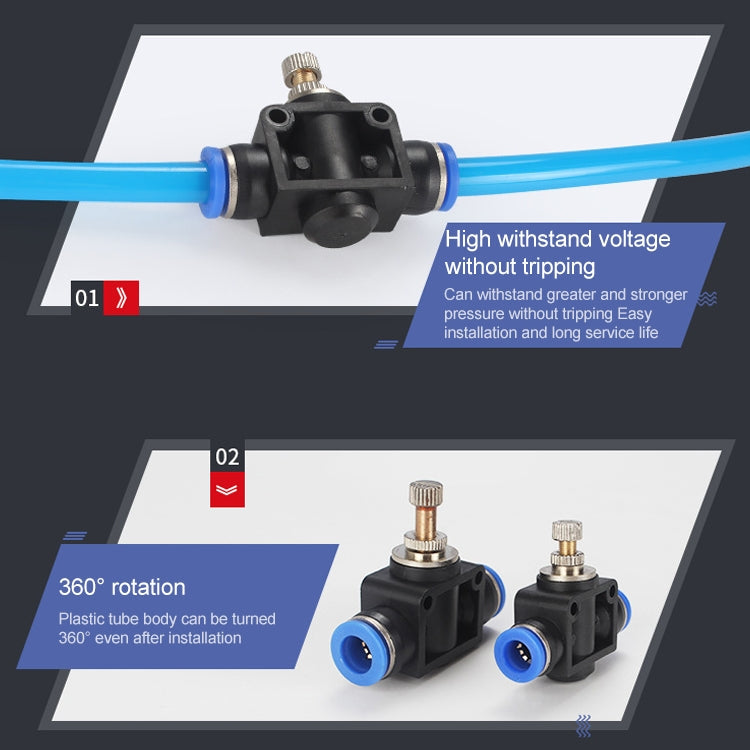 SA-10 LAIZE Pipe Throttle Valve Quick Fitting Pneumatic Connector
