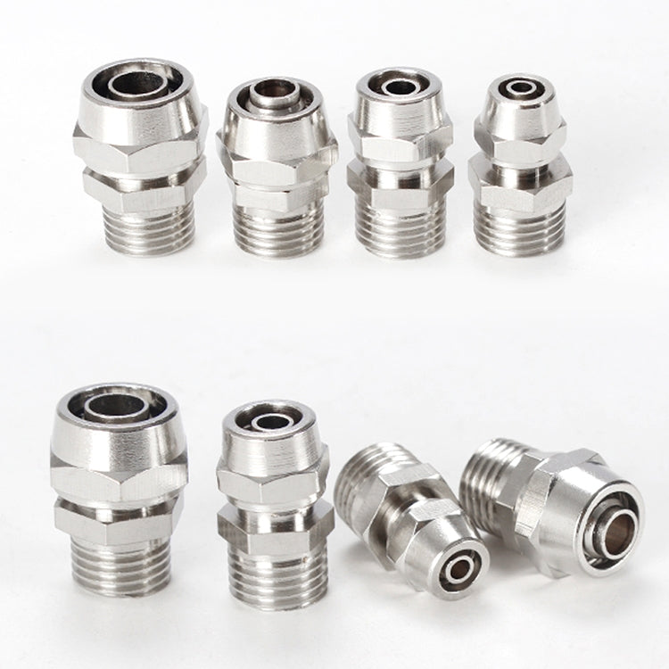 PC10-02 LAIZE 2pcs Nickel Plated Copper Pneumatic Quick Fitting Connector