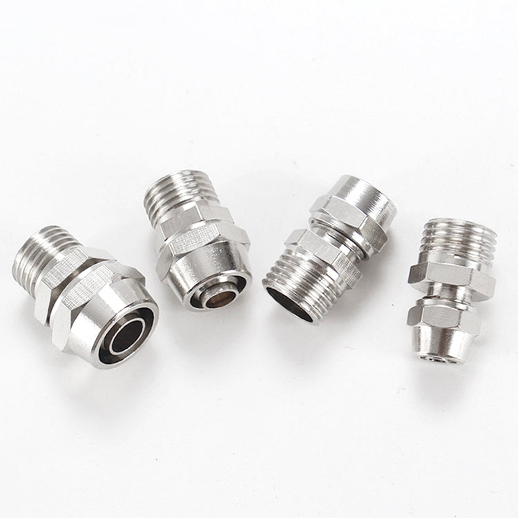 PC12-03 LAIZE 2pcs Nickel Plated Copper Pneumatic Quick Fitting Connector